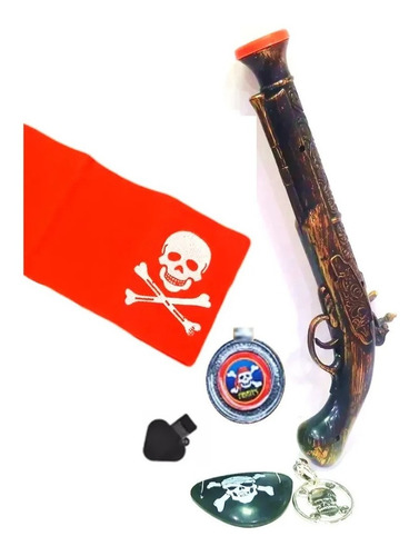 Imagen 6 de 8 de Pistola Pirata Set Blister Con Accesorios Pirates Edu