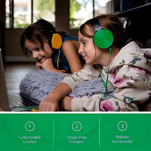 Eduvy Bulk Auriculares Aula, Paquete 12 Auriculares Con Y
