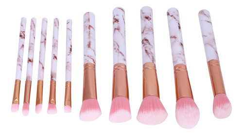Juego De Brochas Cosméticas, 10 Piezas, Para Maquillaje Faci