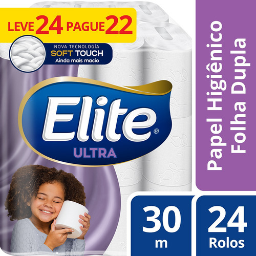 Papel Higiênico Folha Dupla Ultra L24p22 Rolos Elite