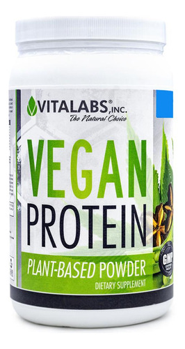 Suplemento Vitalabs Vegan Protein 1lb 450gr  Sabor Vainilla