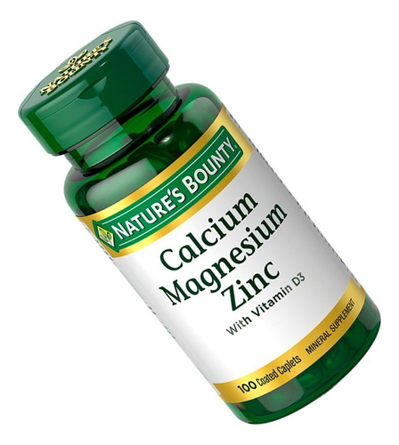 Natures Bounty Suplemento Dietario Calcio Magnesio Zinc 100c