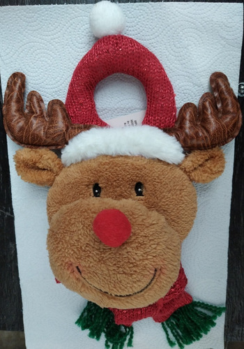 Adorno Para Puerta Picaporte Reno Navidad Navideño
