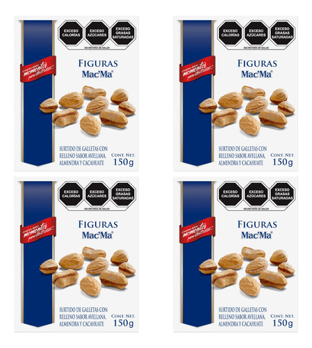 Figuras Galleta 150g Avellana Almendra Cacahuate Mac Ma