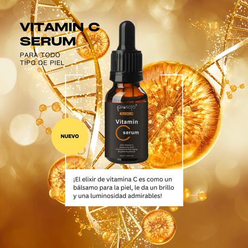 Suero Ácido Hialurónico Y Vitamina C Antiedad E Iluminador