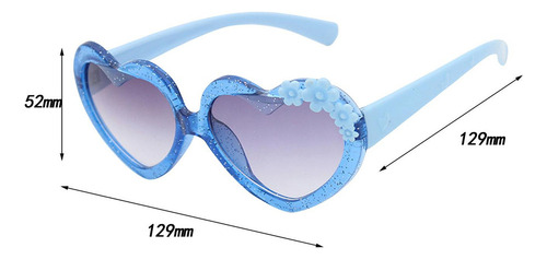 Yj1. 2 Gafas De Sol De Corazón Para Niños, Accesorio De Azul