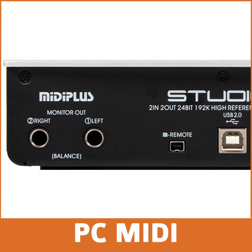 Imagen 7 de 10 de Placa De Sonido Usb Profesional Midiplus Studio 2 192 Khz 24