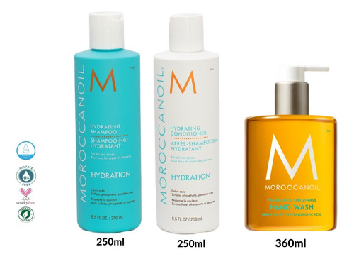 Kit Shampoo Acondicionador Hidratante Jabon Moroccanoil 