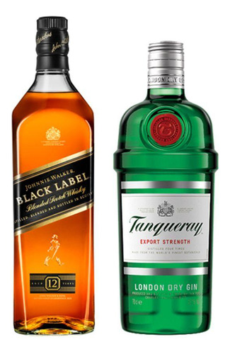 Combo Whisky Jw Black Label 750ml + Gin Tanqueray London Dry