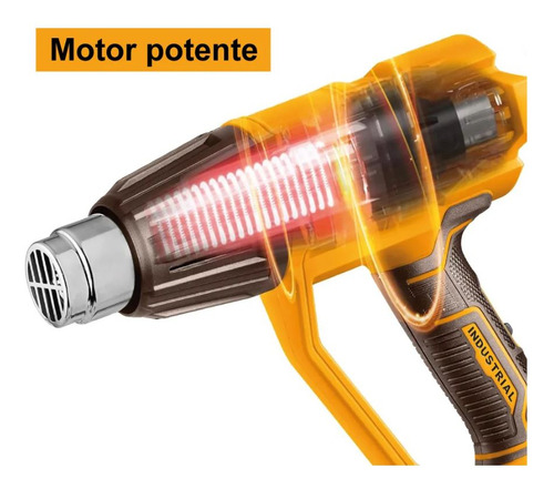 Pistola De Calor 2000w Hg200078 Ingco Con Accesorios Color A