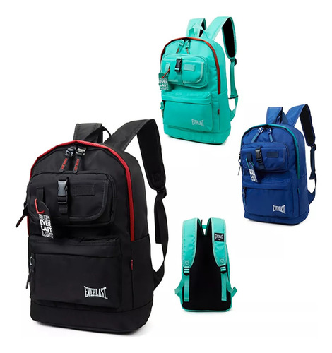 Mochila Everlast Juvenil Con Diseño Moderno Ligera Color Verde Claro Diseño De La Tela Liso
