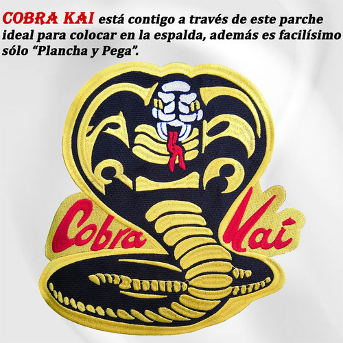 Cobra Kai Parche Bordado Ideal Para Espalda Plancha Y Pega Oro Bordado