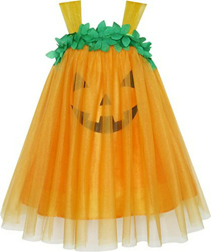 Disfraz De Calabaza Para Niñas Talla 4-8