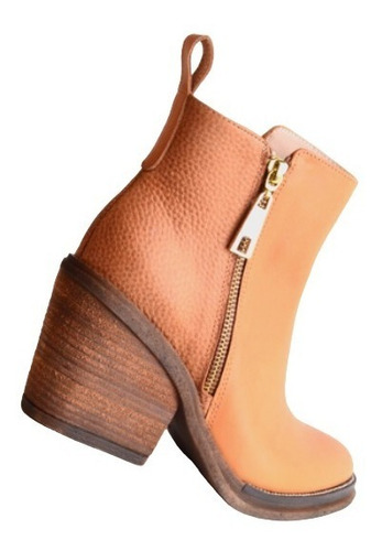 Imagen 5 de 6 de Botinetas Botas Botitas De Mujer De Cuero Kioto - Ferraro