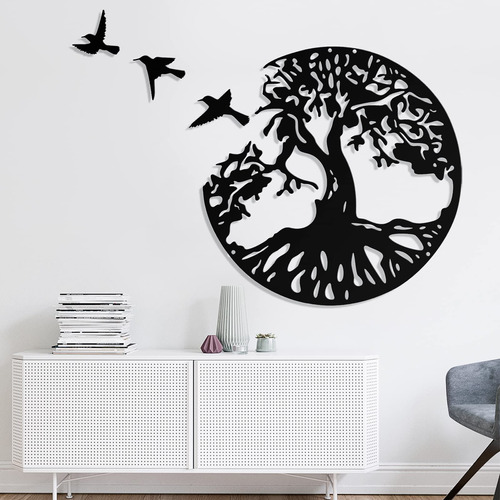 Metal Wall Art: Arbol De La Vida Con Pajaros - 18 