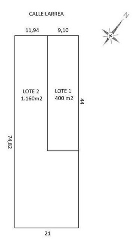 Imagen 3 de 8 de Amplio Terreno De 1.160 M2, A Una Cuadra Del Bv Lavalle - Financiado En Hasta En 12 Cuotas !!