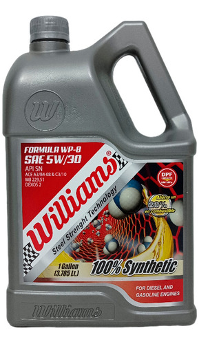 Aceite De Motor Williams 5w30 Dpf 3,785lt