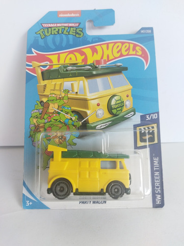 Hot Wheels Party Wagon Amarillo Turtles Ninja 147/250