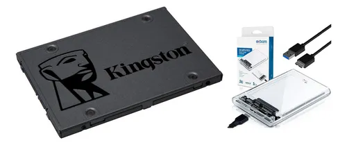 comprar Hd Externo - Ssd Kingston A400 240gb + Case Usb 3.0 Sata 3 Cor Cinza
