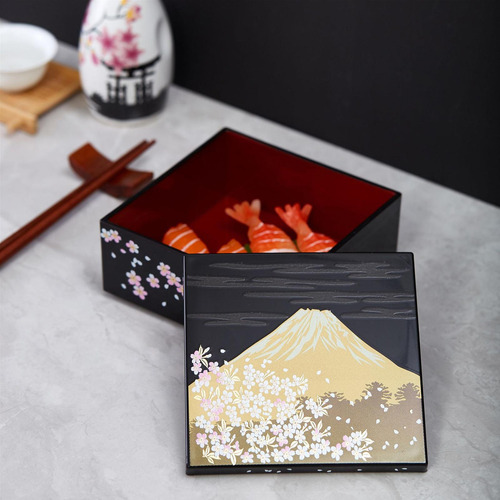 Bandeja De Sushi Japonês Lancheira 12,5cmx12,5cmx6,5cm