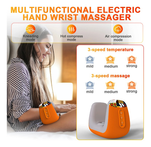 Masajeador Eléctrico De Mano Y Muñeca Que Calienta El Dolor