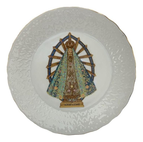 Plato Decorativo Religioso Con Virgen De Luján