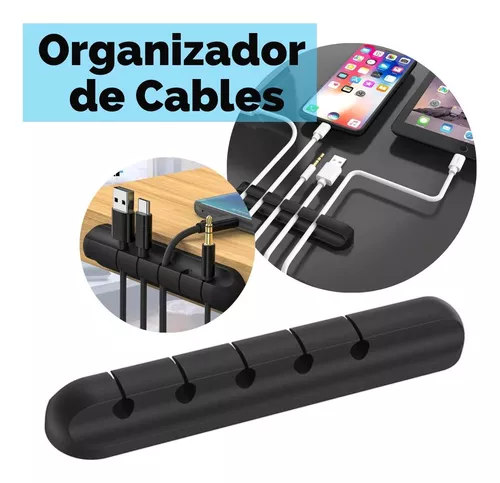 Organizador De Cables Adherible Silicón Oficina Hogar 1 Pz