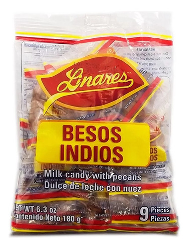 Linares Dulce De Leche Con Nuez Besos Indios 180 G