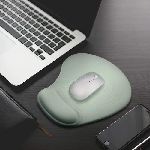 Mouse Pad Con Reposamunecas De Gel Ergonomico Verde