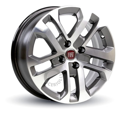 Roda Aro 15 4x98 R73 Krmai Fiat Toro / Valor Unitário Cor Grafite Diamantado R73