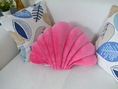 Almohadón De Almeja Aterciopelado Fucsia Terciopelado