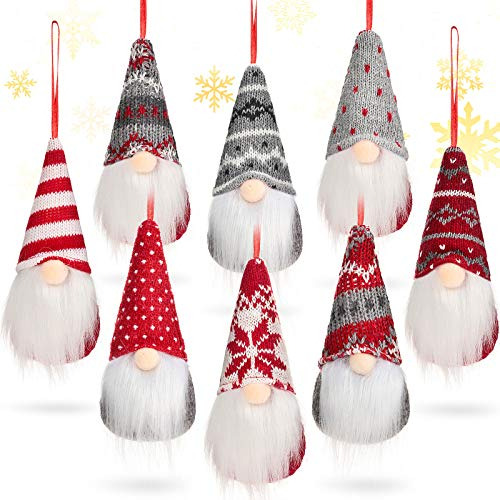 Adornos Navideños De Santa Gnomes Hechos Mano Estilo E...