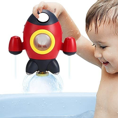 Elovien Baby Bath Toys, Space Rocket Shape Bathtub Toys For 