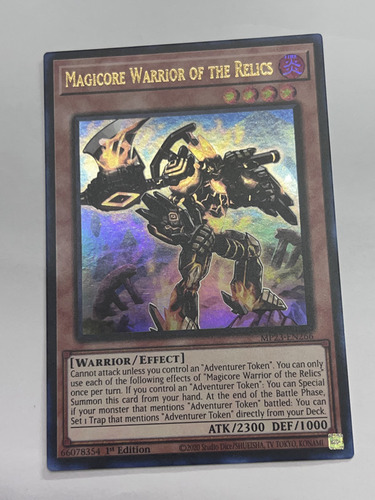 Ultra Rara Yugioh Magicore Warrior Of The Relics