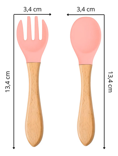 Talher Infantil Garfo E Colher De Silicone Macio Bebê