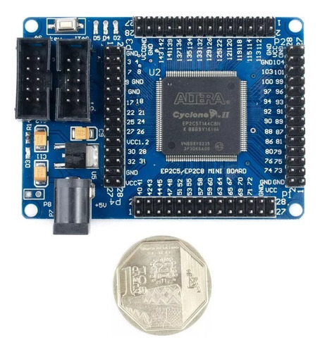 Tecneu Tarjeta Altera Ep2c5t144 Cyclone Fpga Desarrollo Avanzado