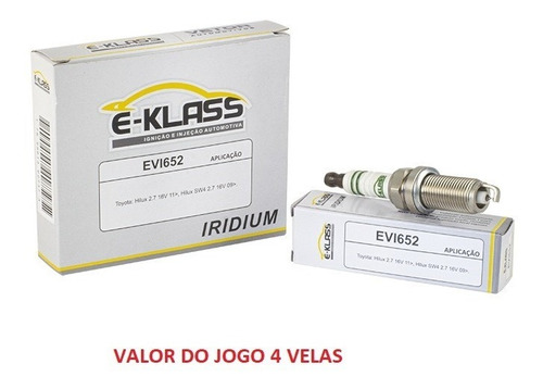 Vela Ignição Iridium - Hilux 2.7 2011/. Sw4 2.7 2009/.