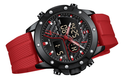 Reloj Naviforce Dual Analógico Y Digital Luz Led Calendario