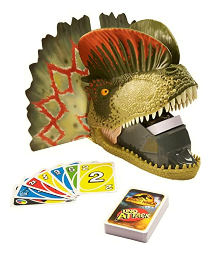Uno Attack Jurassic World Dominion Card Game With Dinosaur