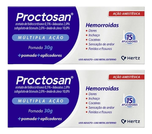 Kit Proctosan Múltipla Ação Com 2 Caixas Com 30g Cada
