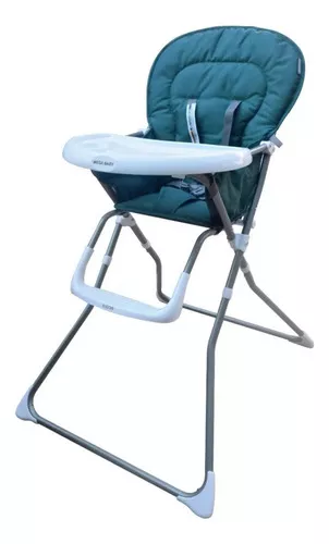 Silla Comer Bebe Plegable Antideslizante Viena Mega Baby Color Blue