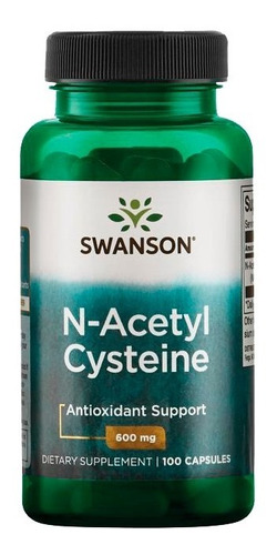 Nac N Acetilcisteina 600mg 100 Caps Swanson Usa Envio Gratis