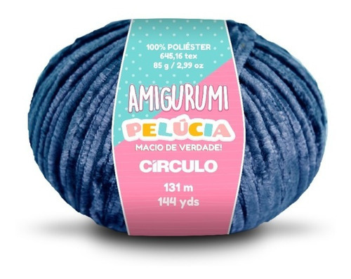 Fio Amigurumi Pelúcia Circulo 131m Cor 2856 - ANIL-PROFUNDO