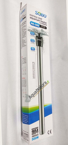 Imagen 3 de 3 de Calentador De Metal Para Acuario Termostato Sobo Hc-500 W