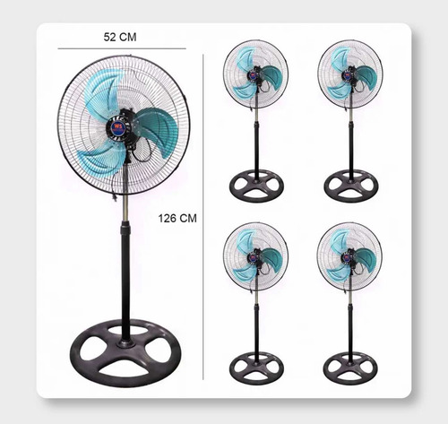 2 Pzs Ventilador Metalico Kit 3 En 1 De Pie Pared Piso Cm-top Pedestal Industrial Casa Oficina Aspas Metálicas