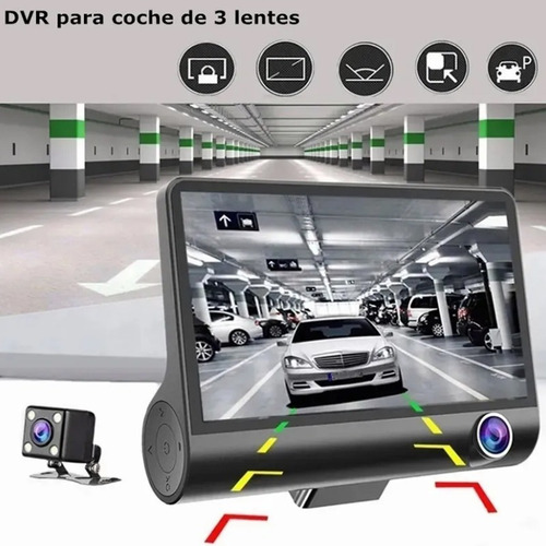 Espelho Retrovisor 4.0 Polegadas Hd 3 Lentes Câmera Frontal