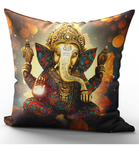 Imagem 1 de 2 de Capa De Almofada Premium 40x40  Hinduísmo Ganesha Md-4