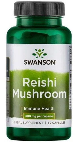 Imagen 1 de 1 de Reishi Mushroom 600mg/60cap Sist. Inmune Swansonenvío