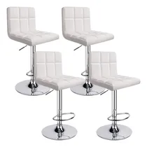 Comprar Banquetas Desayunador Taburete Ecocuero Altas Barra Set X 4