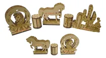 Comprar 5 Saleros Y 5 Servilleteros Vaqueros Mdf 3mm Paquete